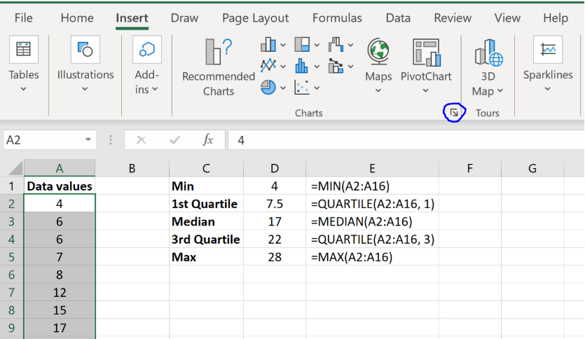 Access Chart Otions In Execl
